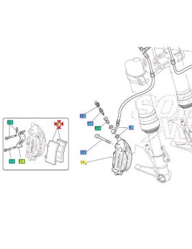 Rear brake pads pair Ducati Hypermotard 796 61340611A